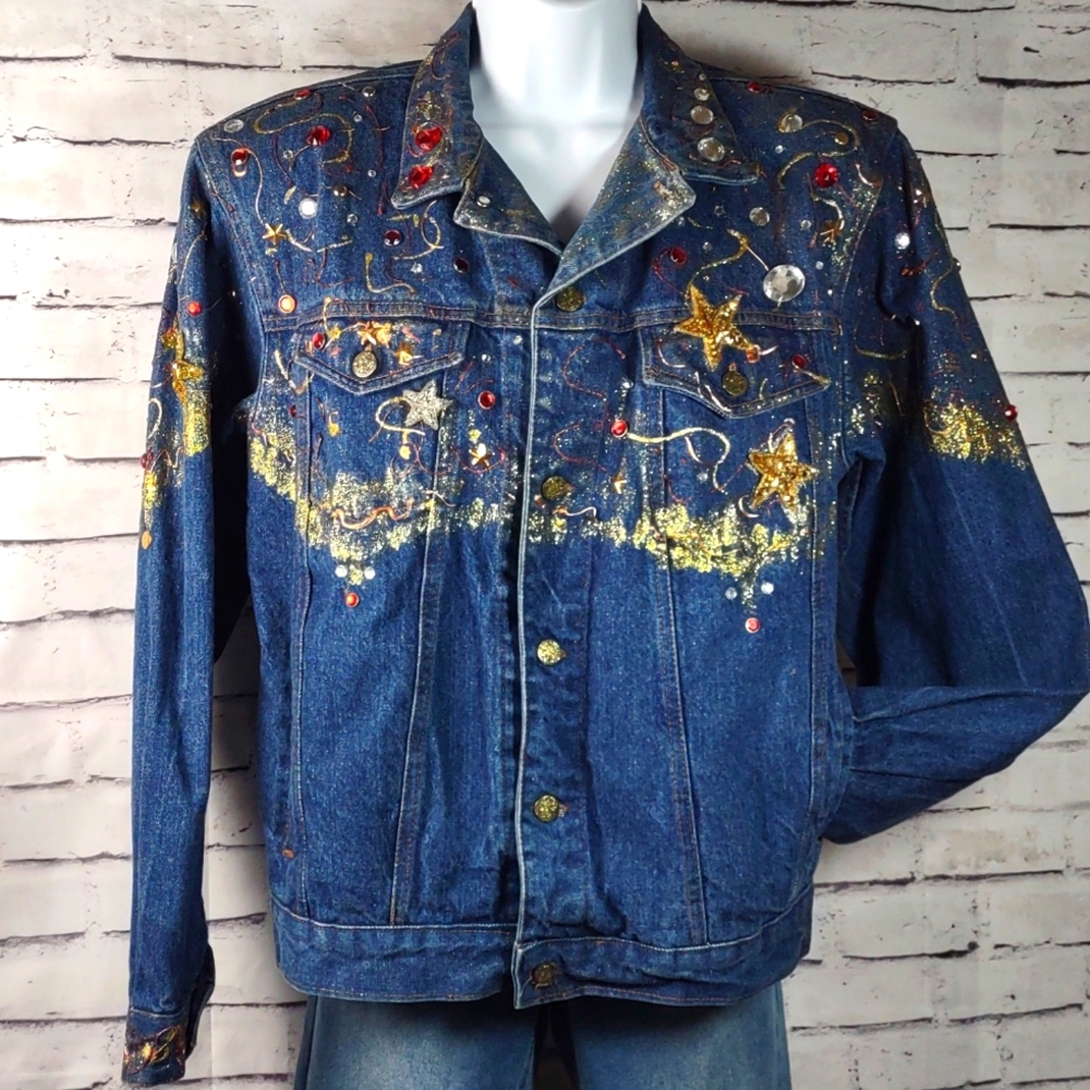 Vintage American Hero Embellished Denim Jacket